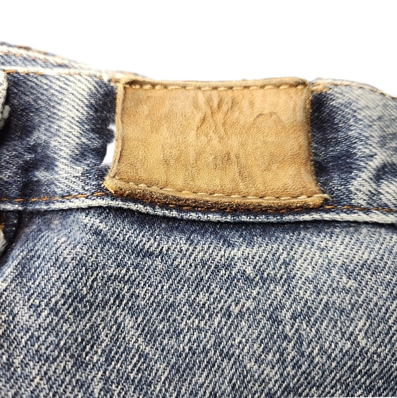 Vintage Lee Jeans Pleated Blue Move No Back Pockets Distressed Denim Pant - Picture 7 of 7